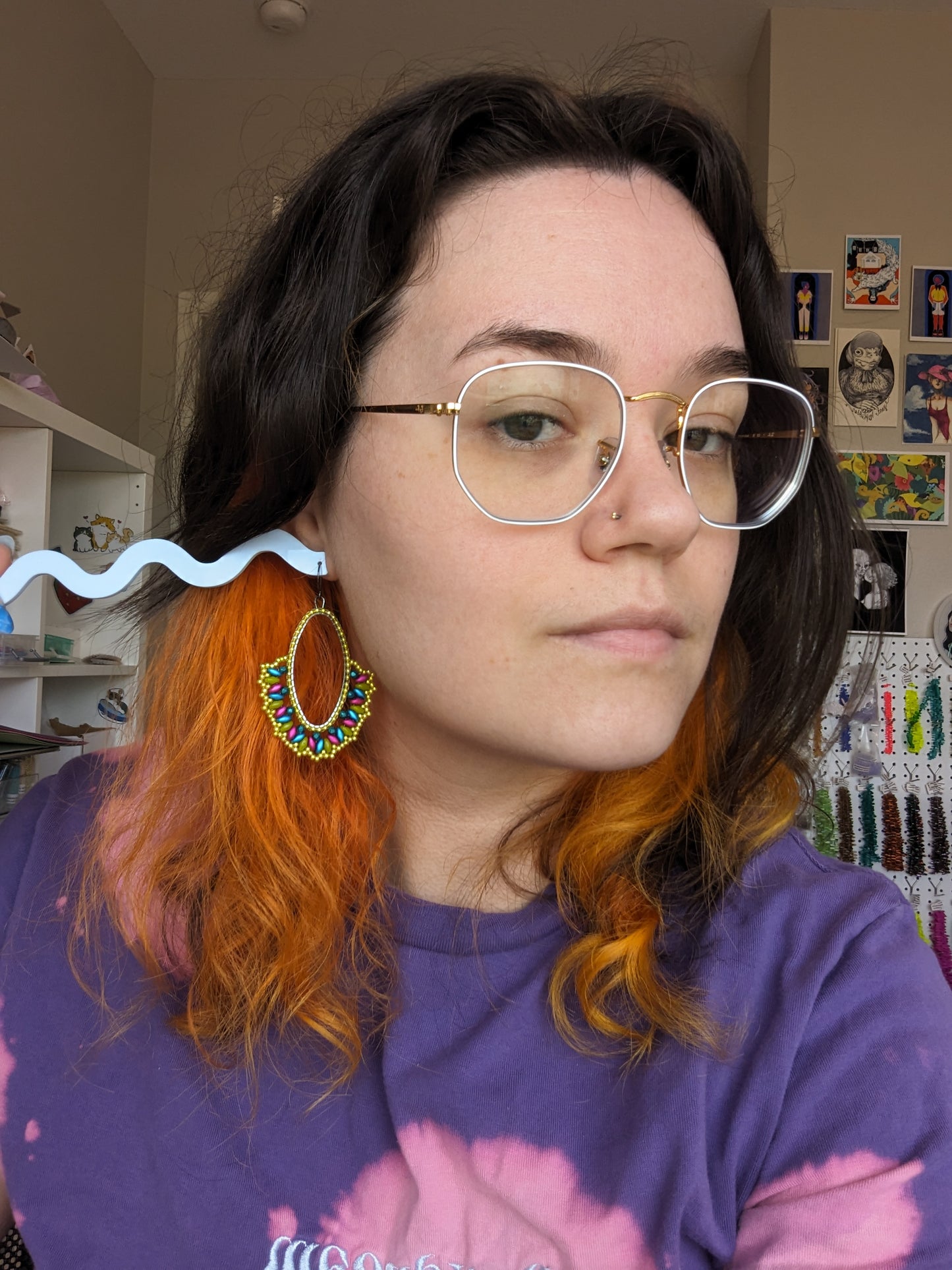 Sunburst Oval Drop - Metallic Party
