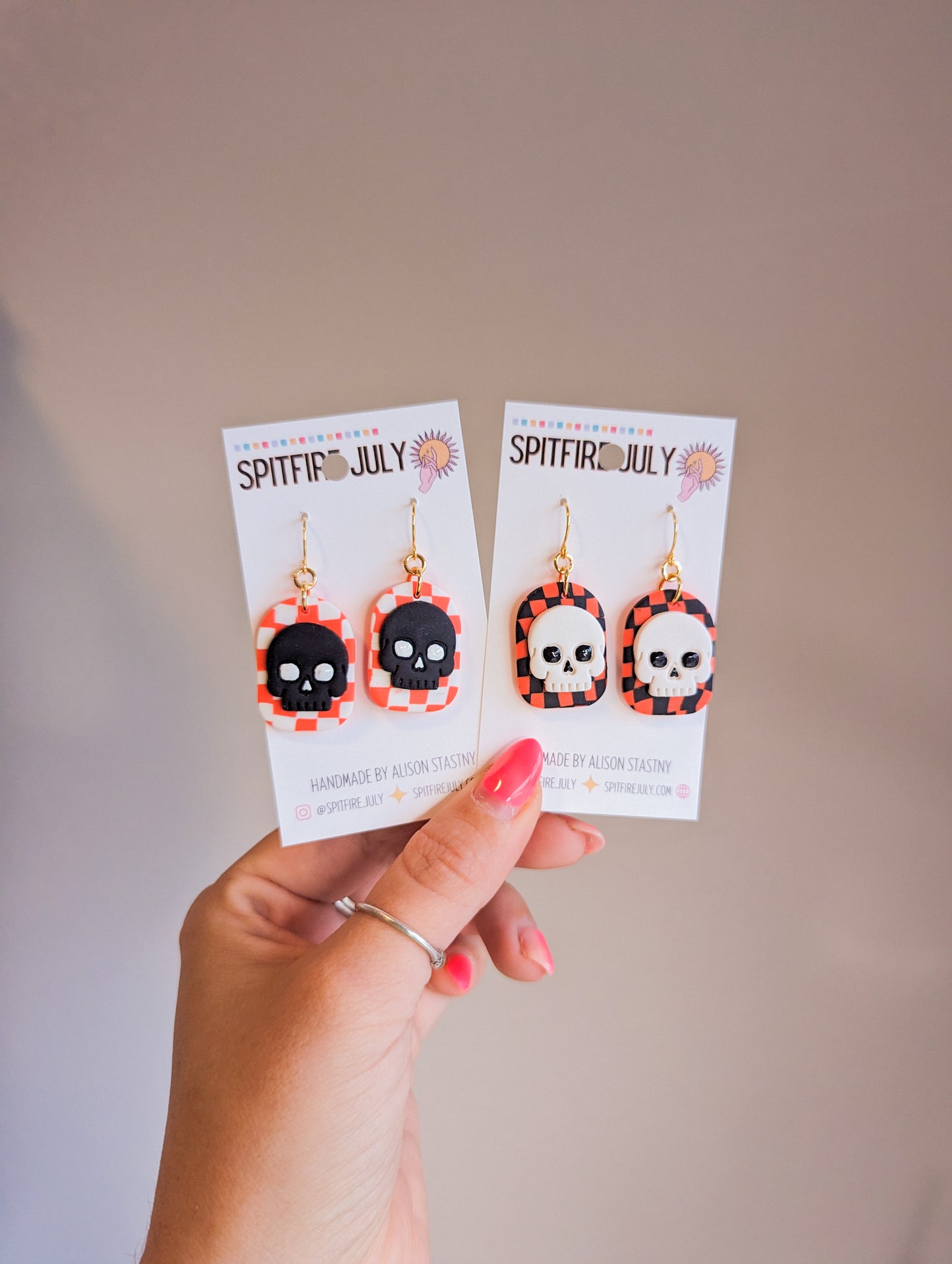 Checker Skulls - Choose Your Color - Spoopy