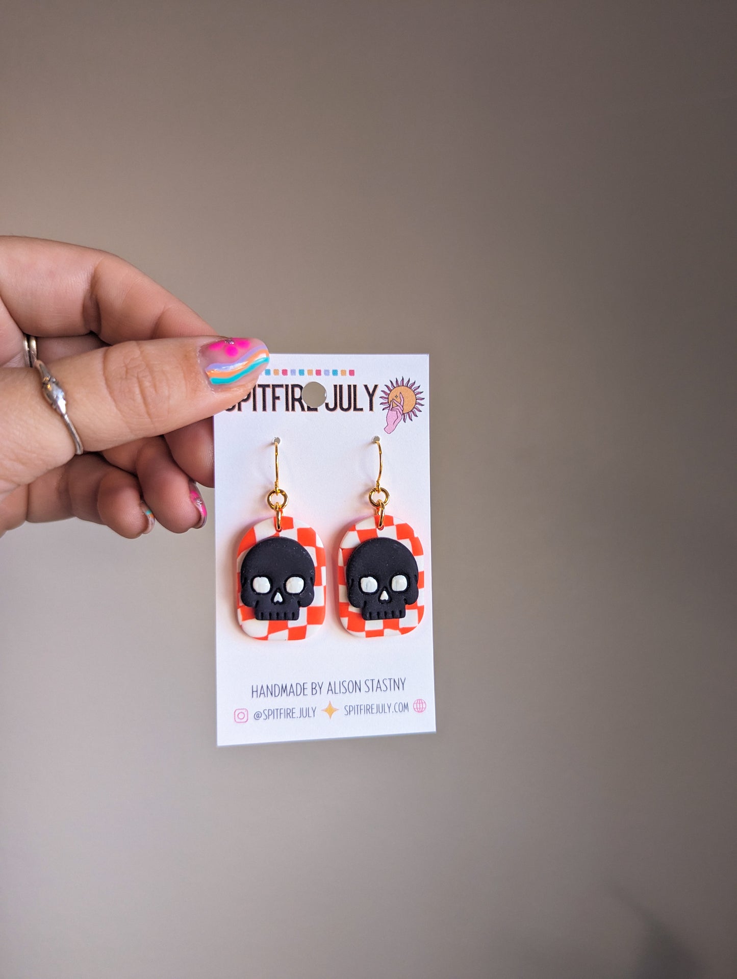 Checker Skulls - Choose Your Color - Spoopy
