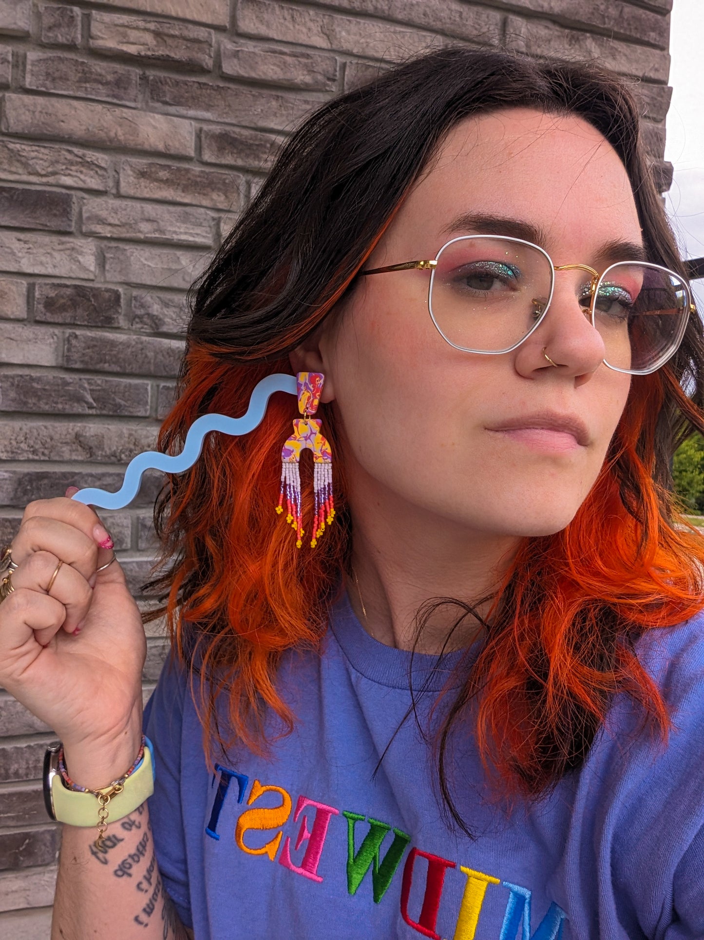 Waterfall Fringe - Raspberry Swirl