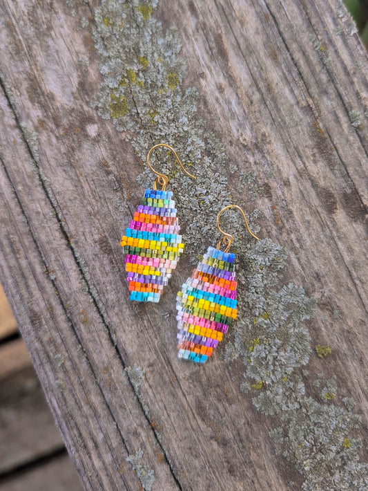 Neon Summer Light to Dark Stripes