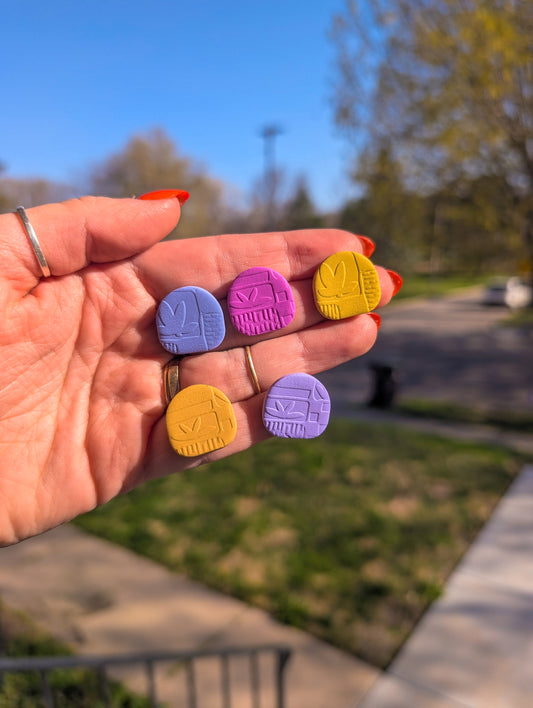 Flower Quilts - Midi Studs - All Colors