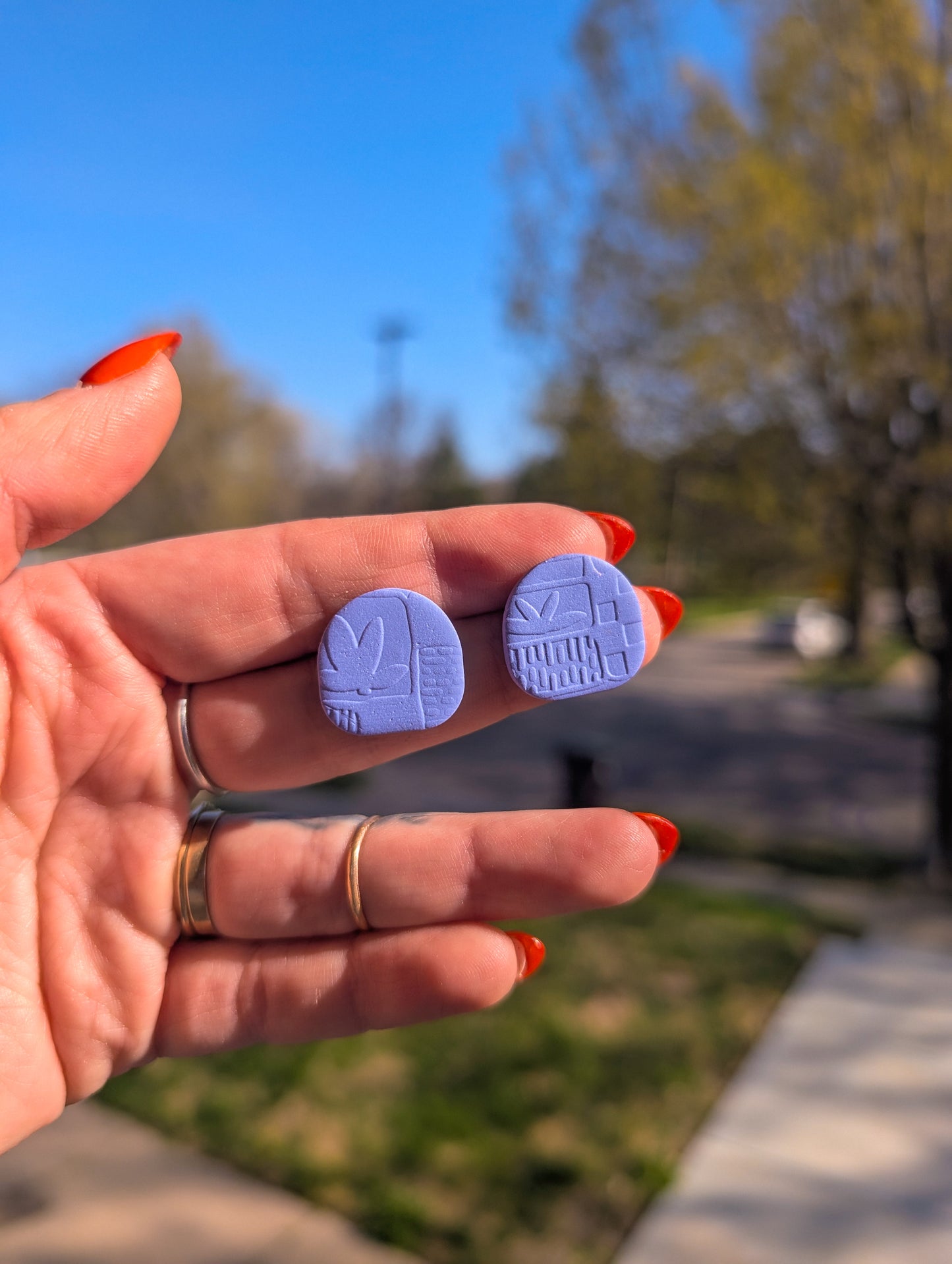 Flower Quilts - Midi Studs - All Colors