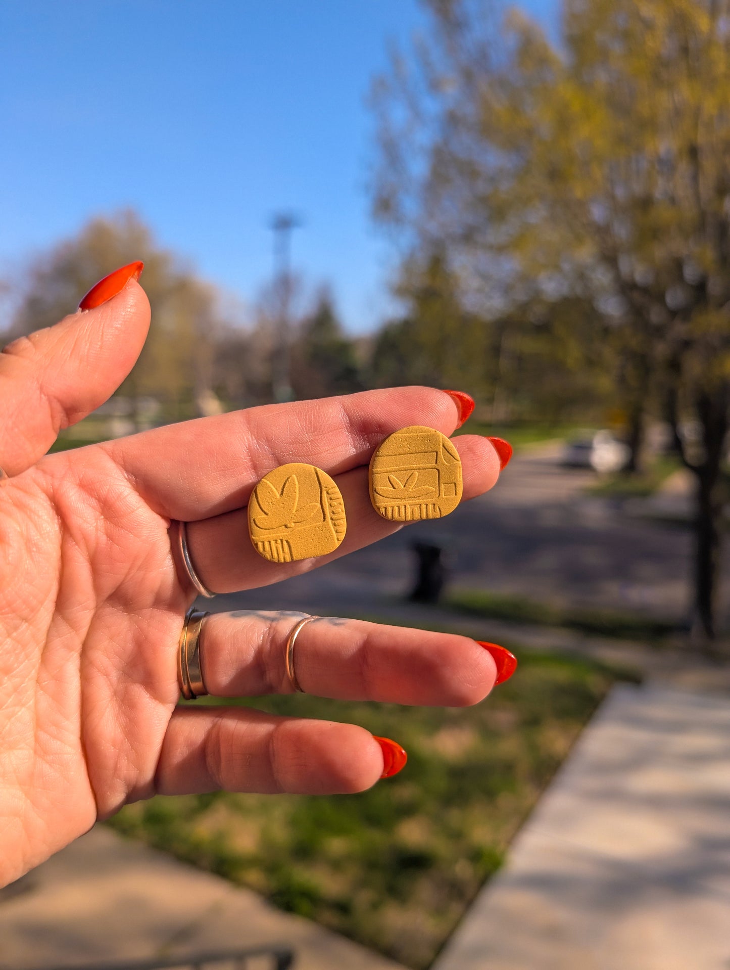 Flower Quilts - Midi Studs - All Colors