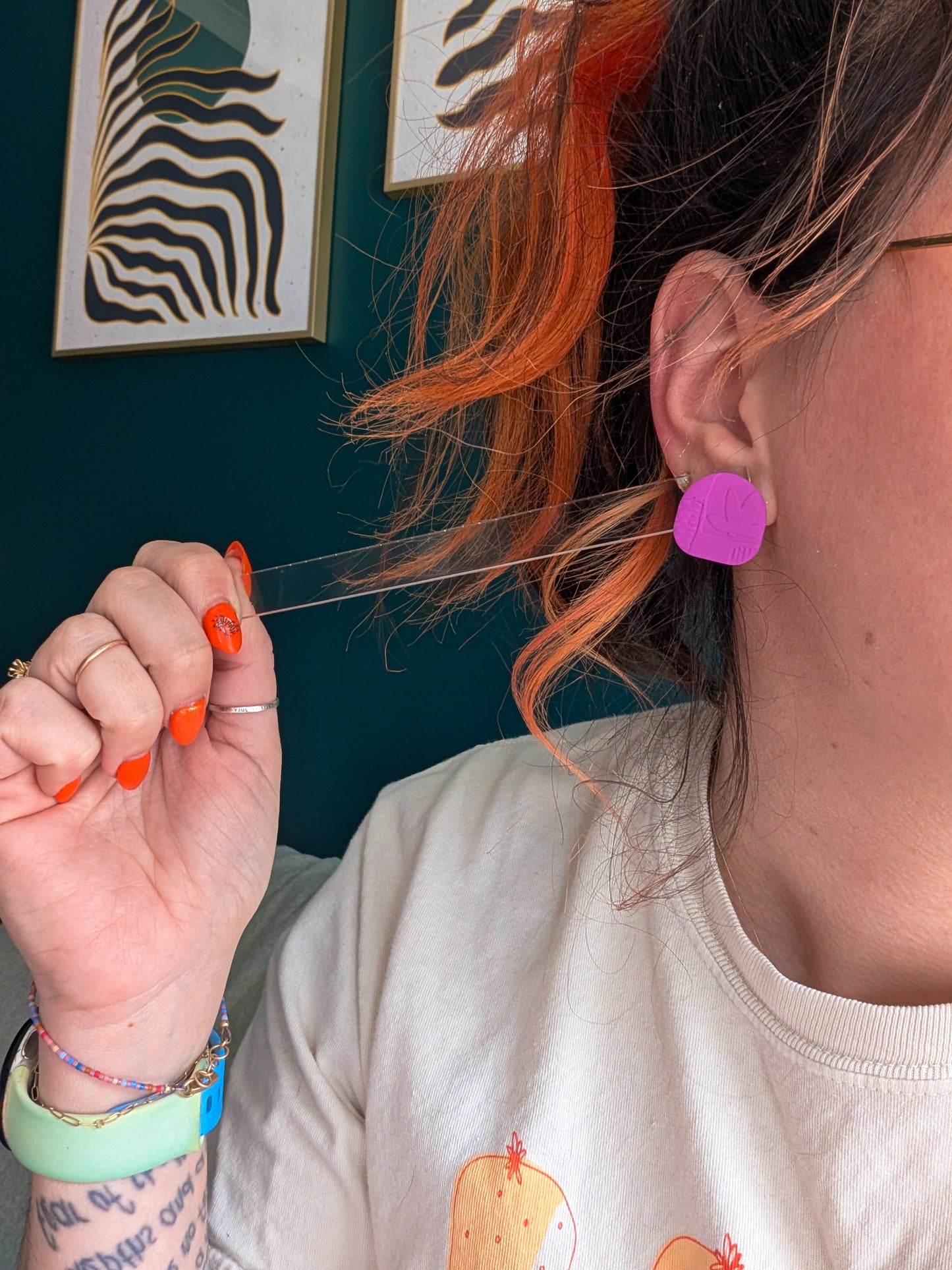 Flower Quilts - Midi Studs - All Colors