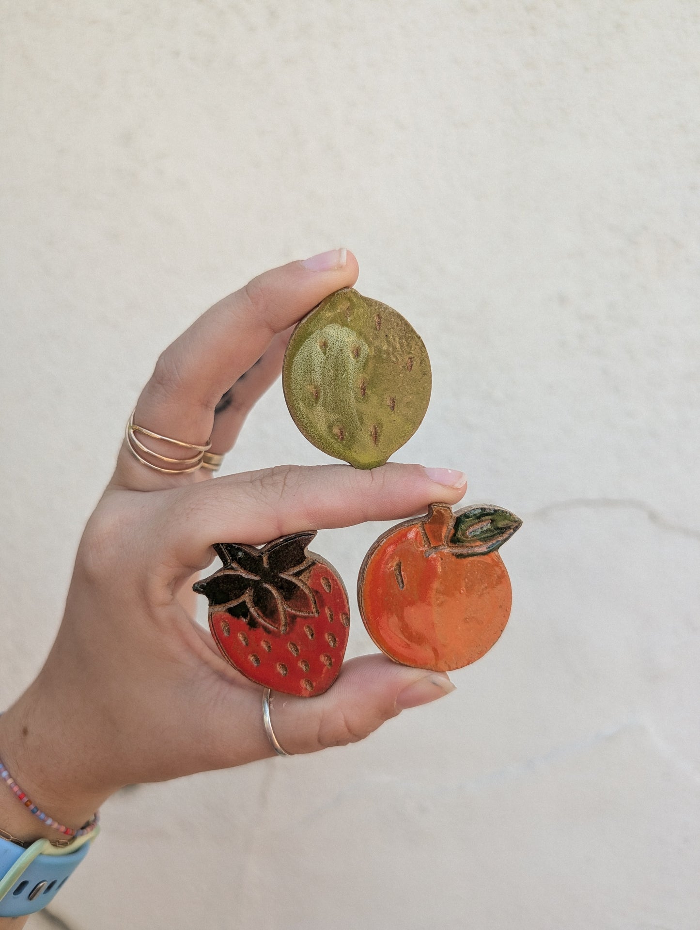 Magnet - Peach - Stoneware