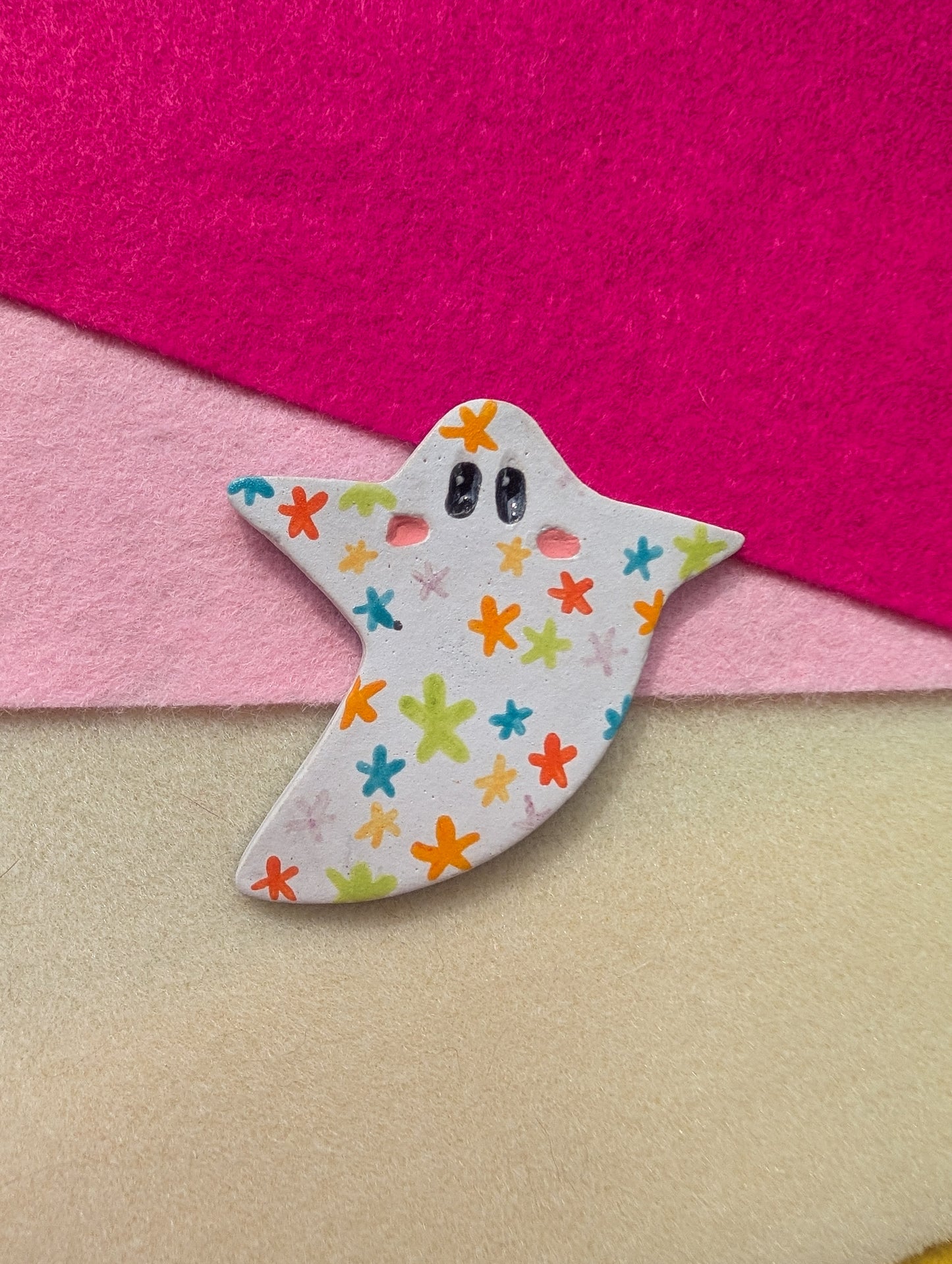 Magnet - Floral Ghostie - Stoneware
