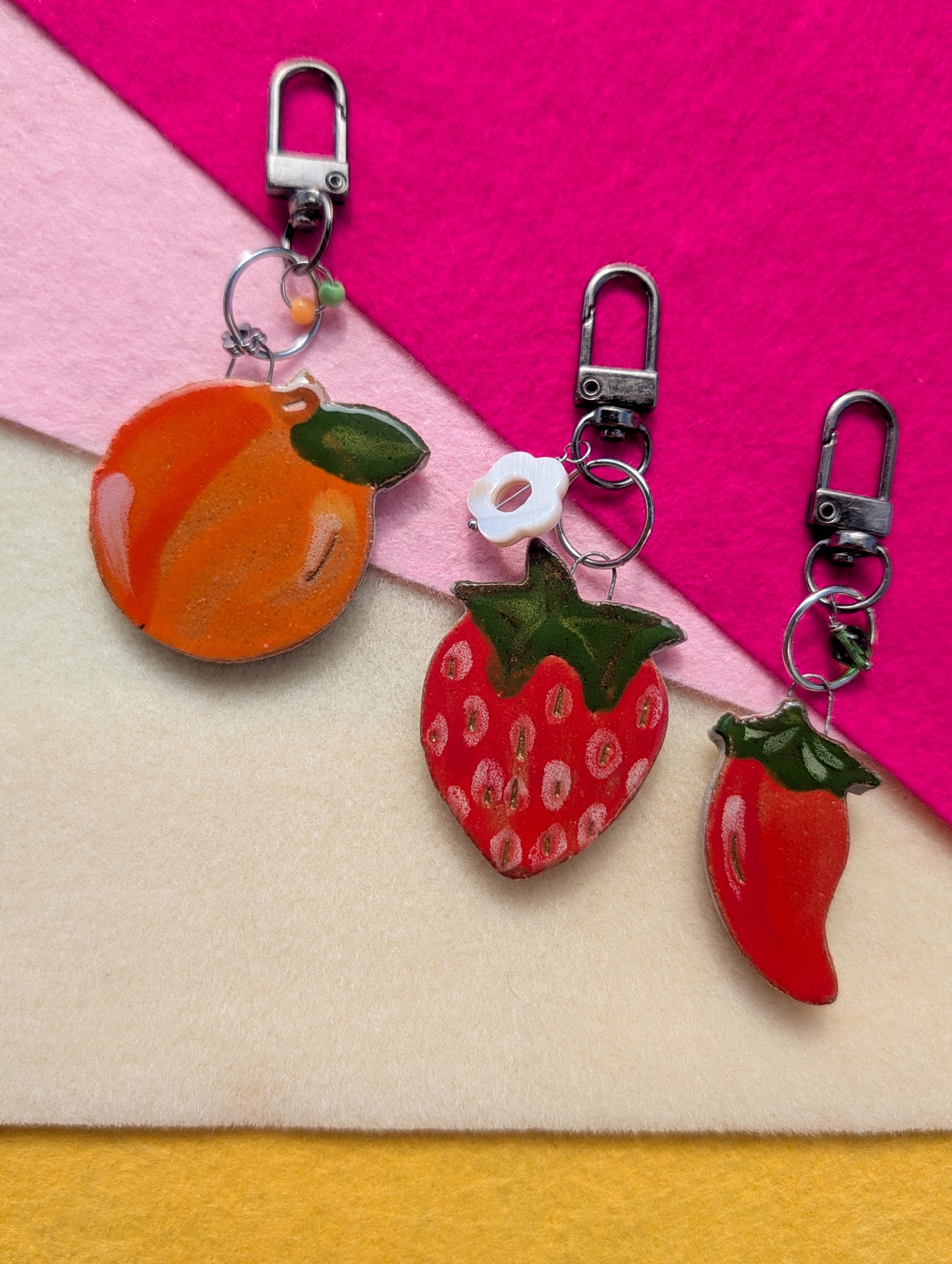Bag Charm - Produce - Stoneware