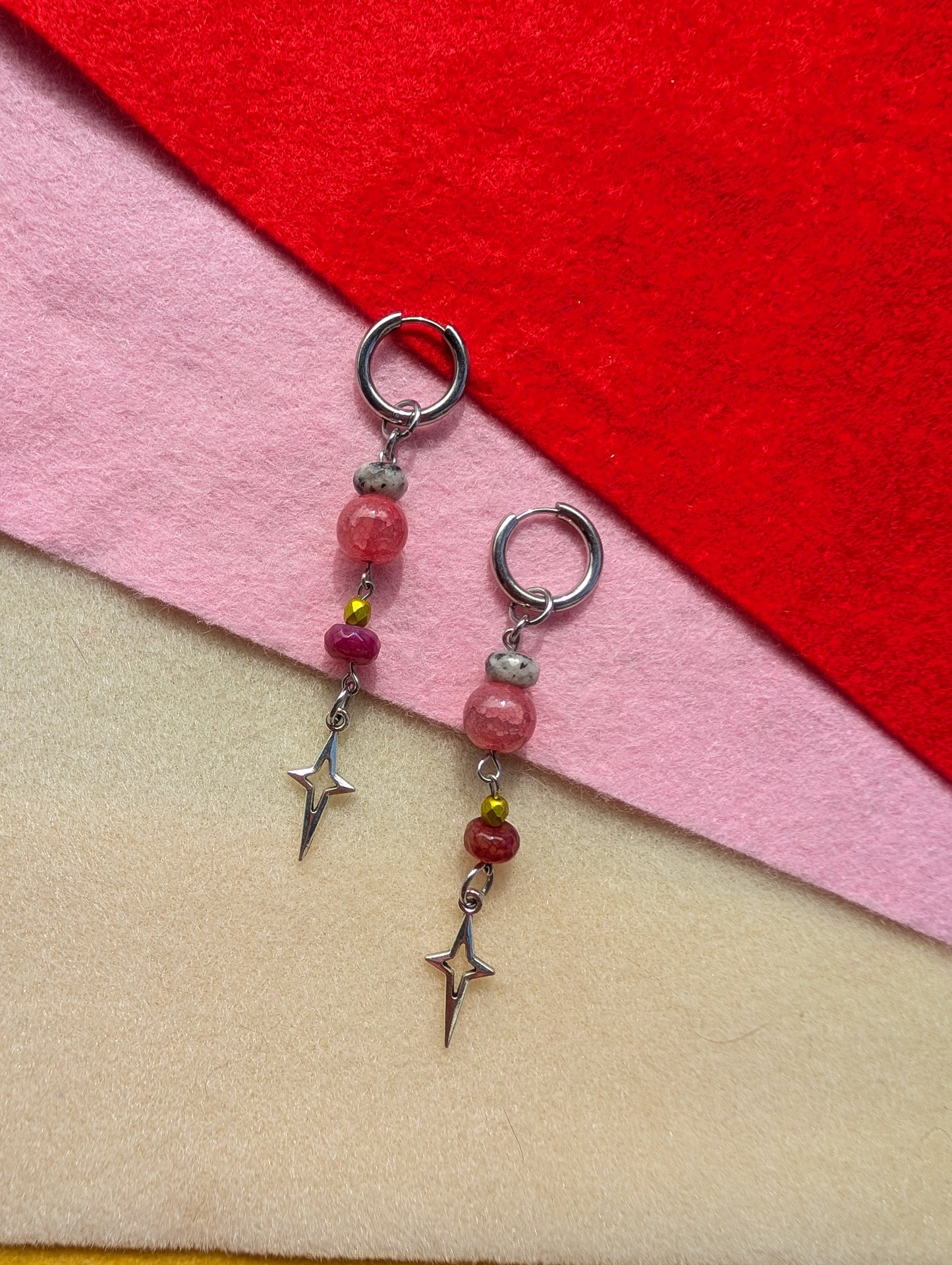 Glimmer - Dalmatian Jasper, Agate, Pink Opal