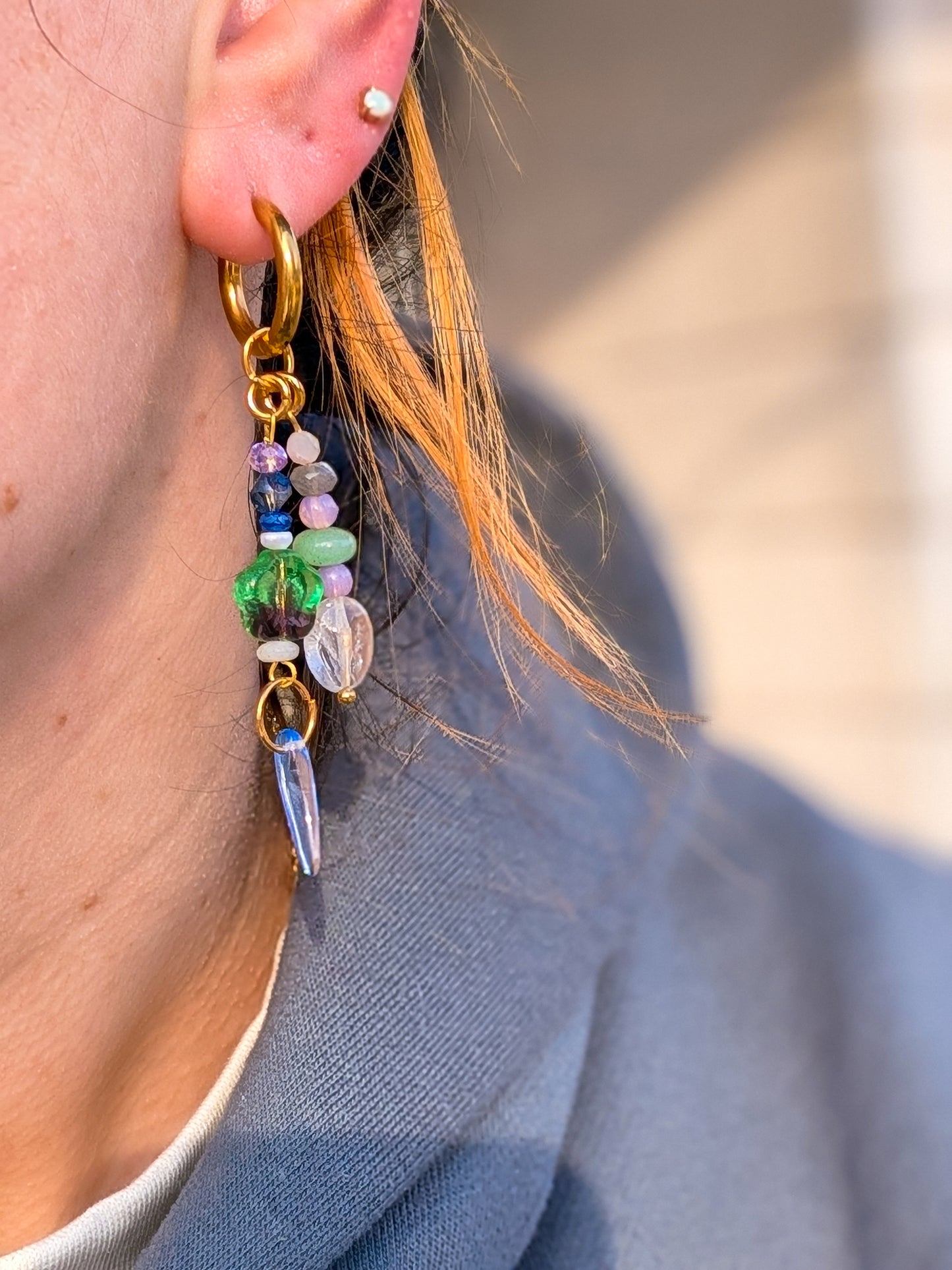 Labradorite, Lapis, Vintage Quartz, Jade, Pearls, Glass Flower - Gemstone Gallery #4