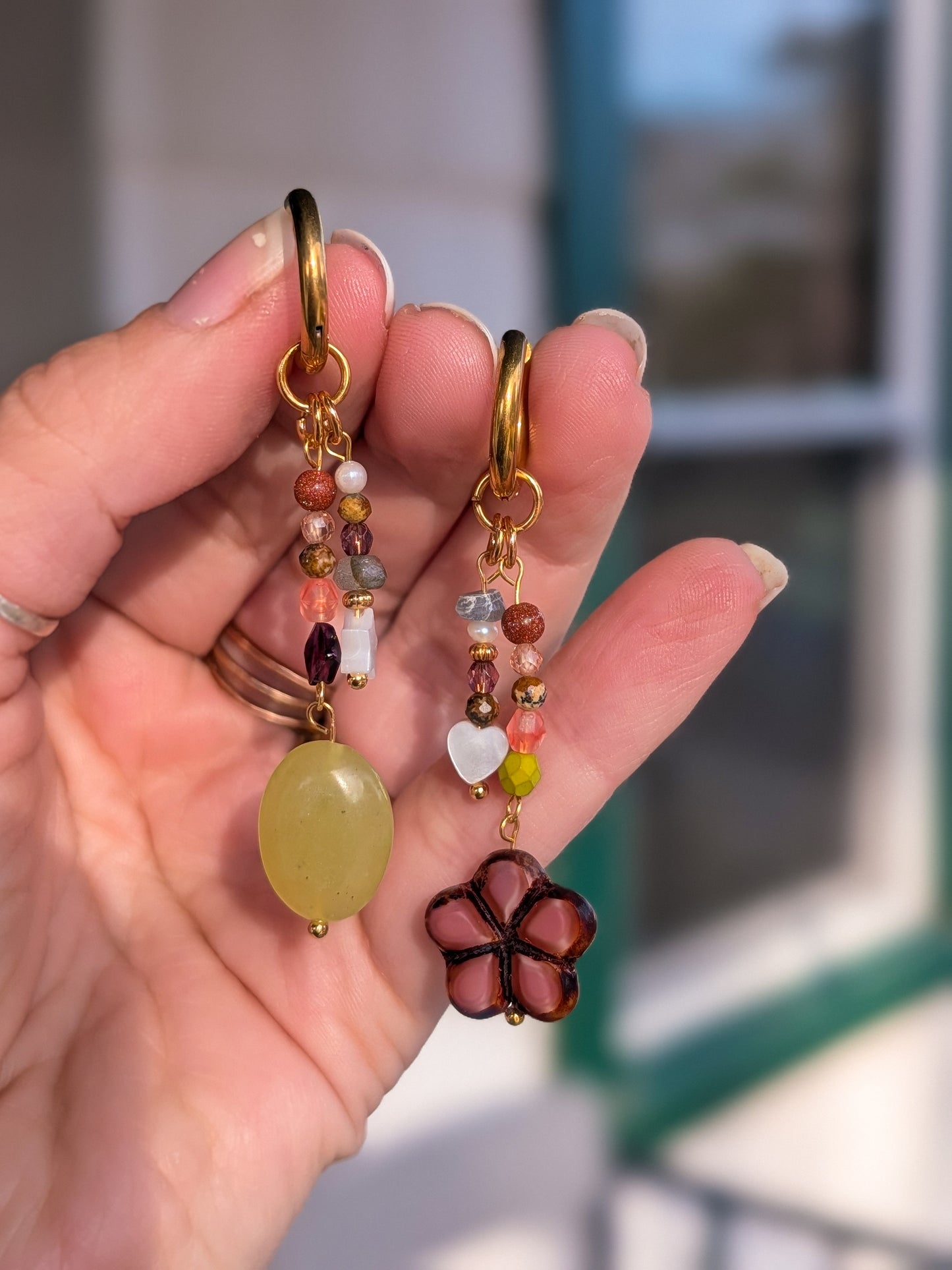 Citrine, Pearl, Jasper, Garnet, Flowers - Gemstone Gallery #1