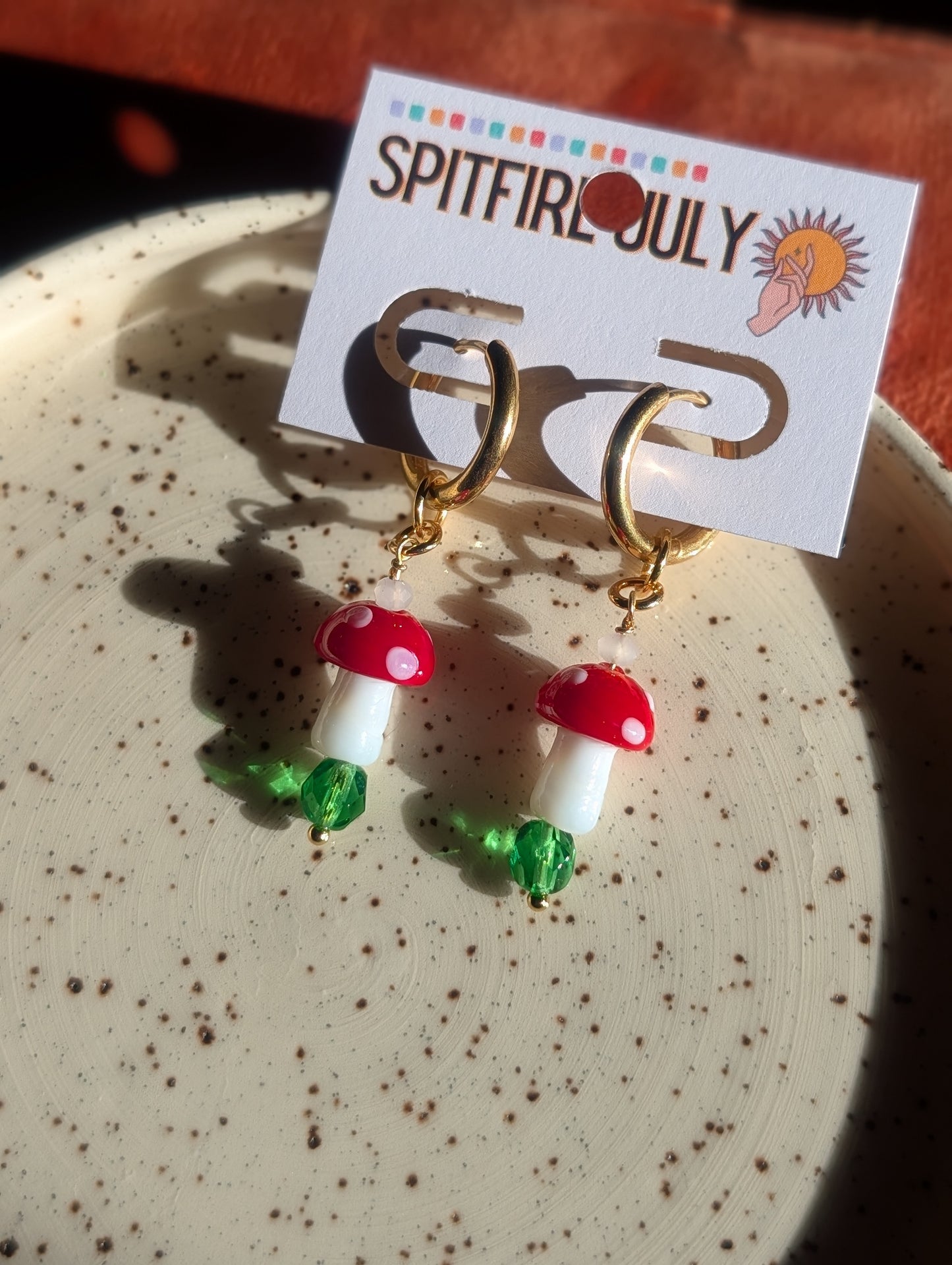 Charms - Glass Mushroom