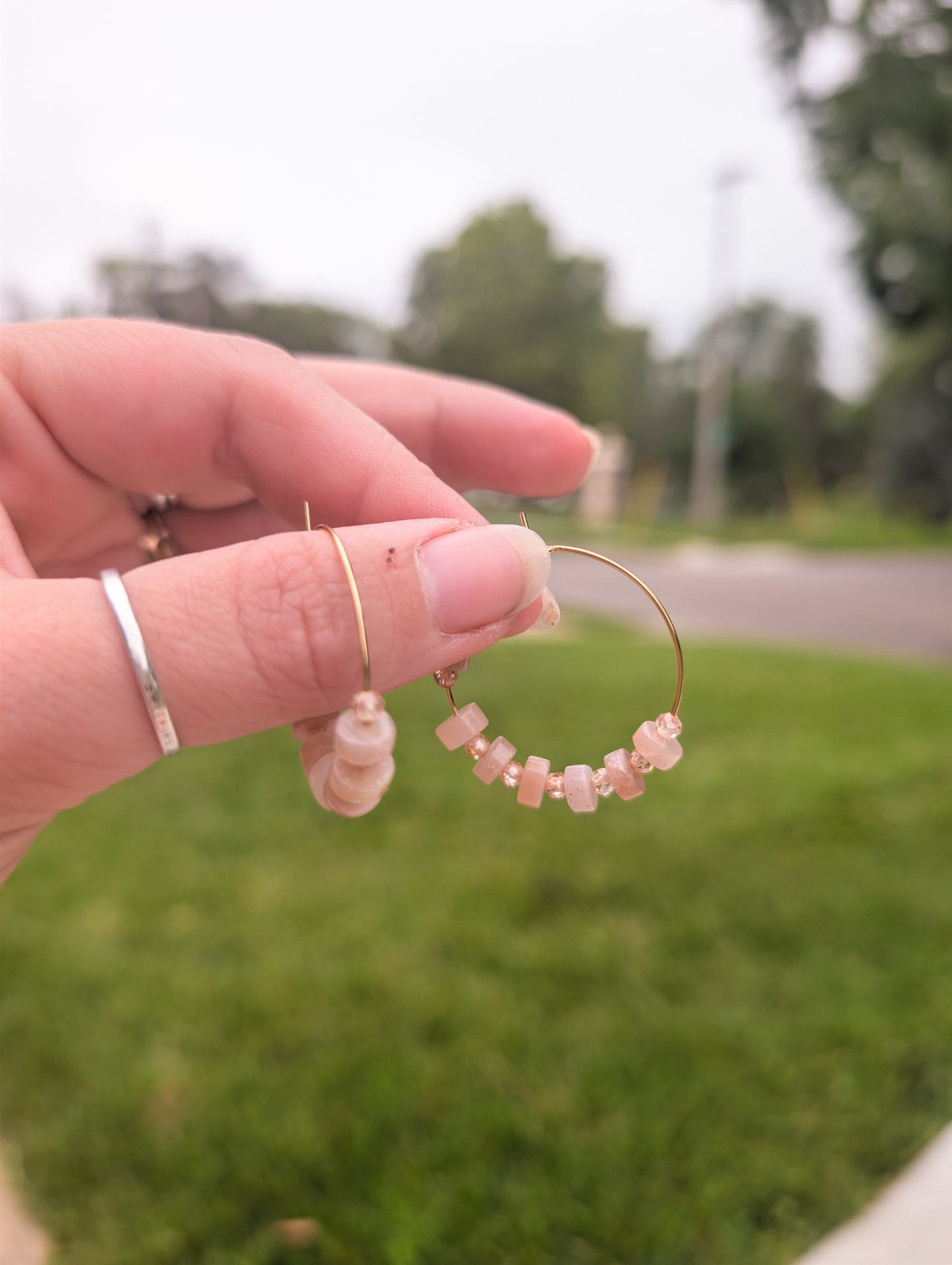 Daily Hoops - Sunstone & Peach Zircon - Pastel
