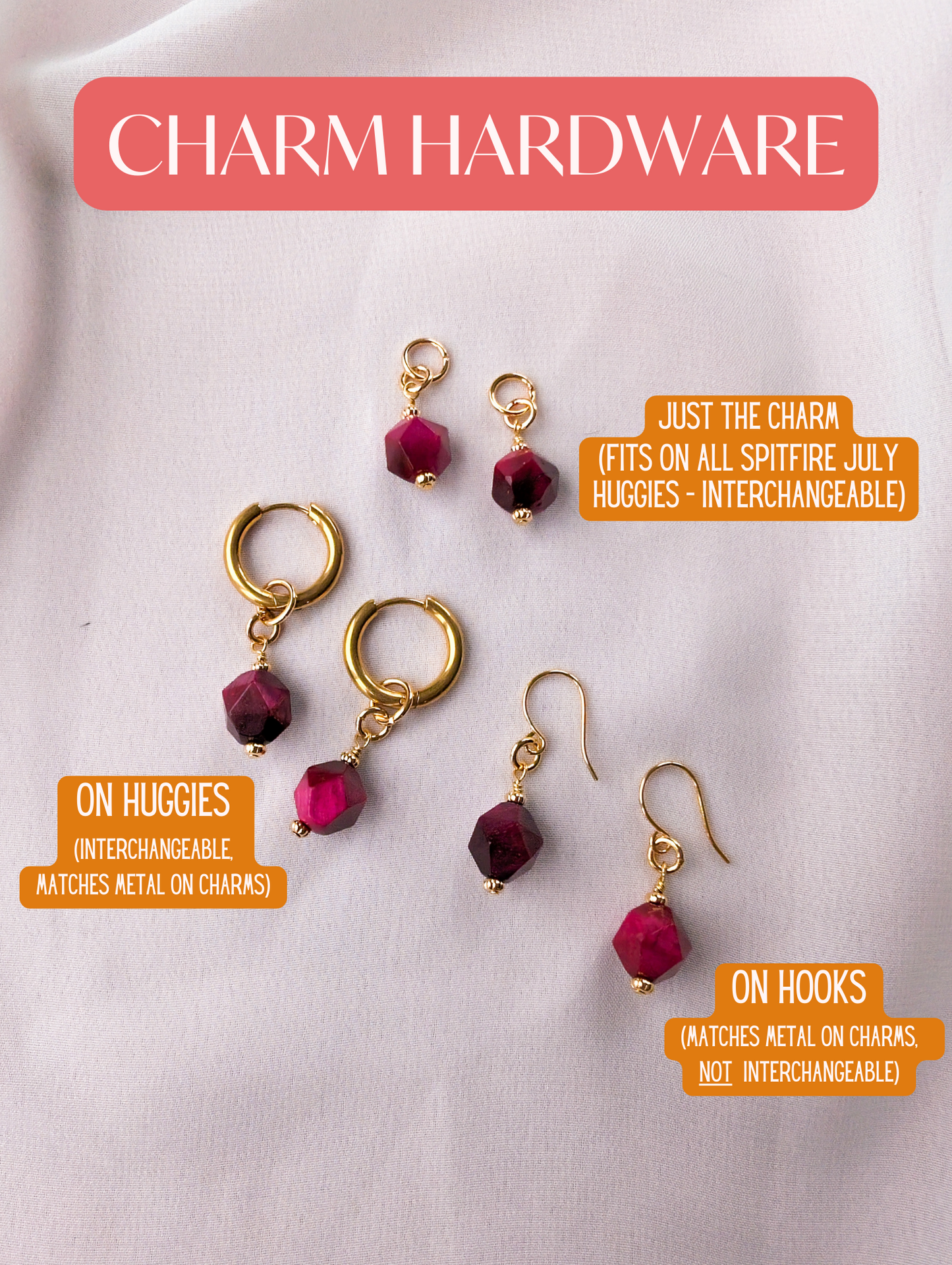 Crystal Fruits - Cherry, Blueberry, Pineapple, Orange - SINGLE CHARMS