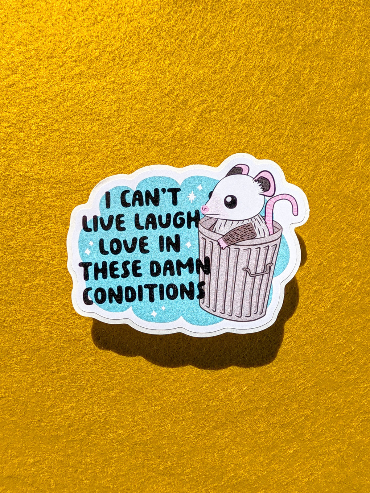I Can't Live Laugh Love in These Conditions Possum