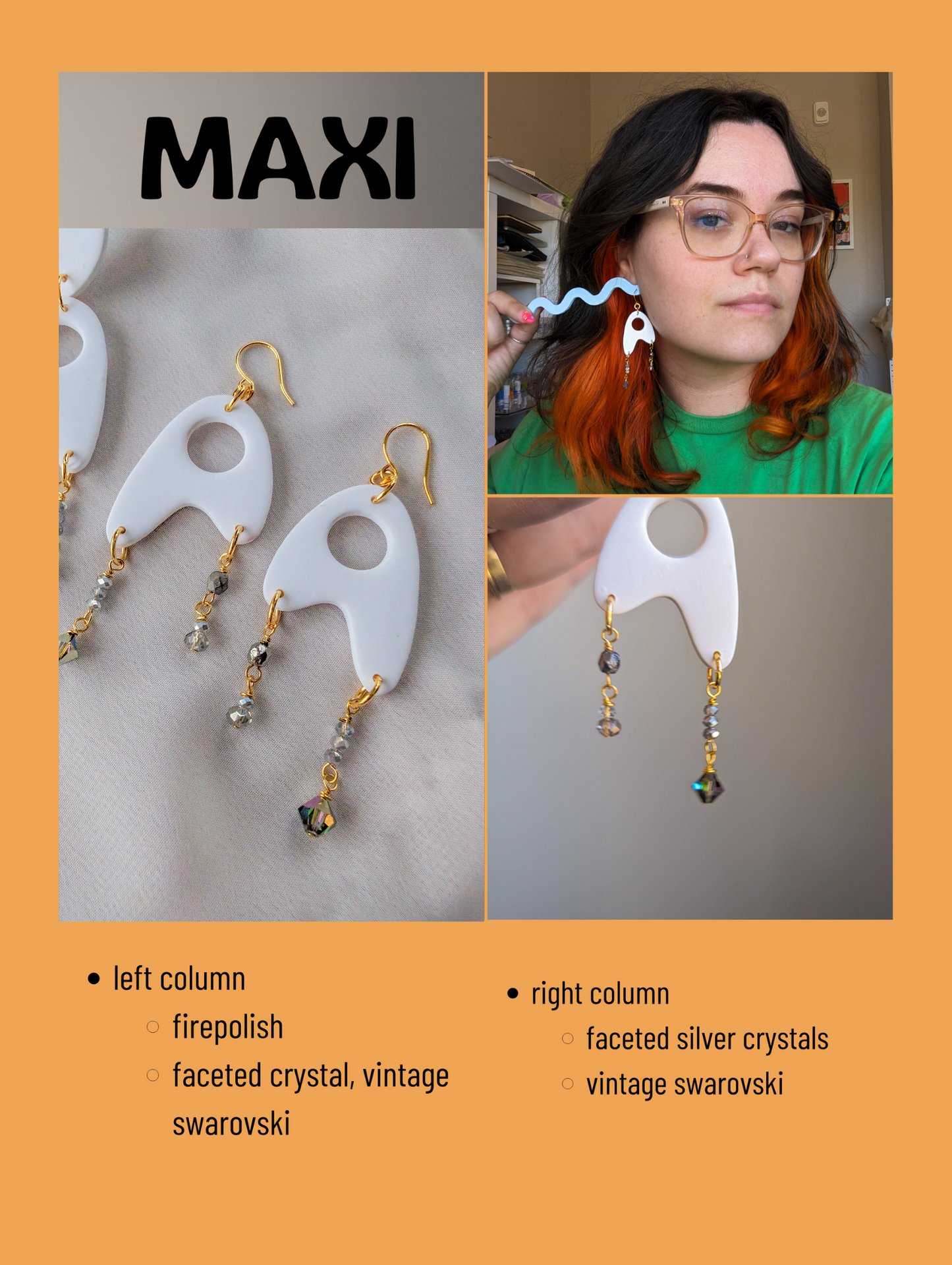 Jetsons - Snow - Crystal, Firepolish, Vintage Swarovski