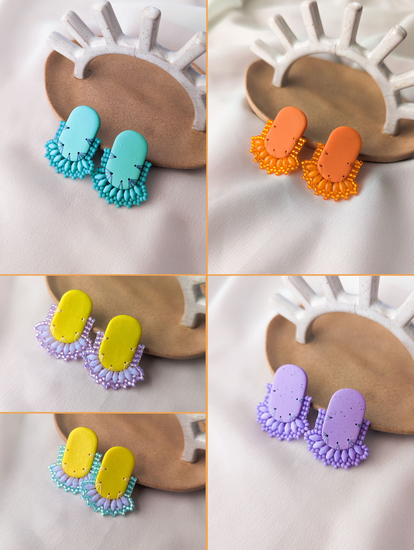 Oval Stud - Brights - Choose Your Color - Made to Order