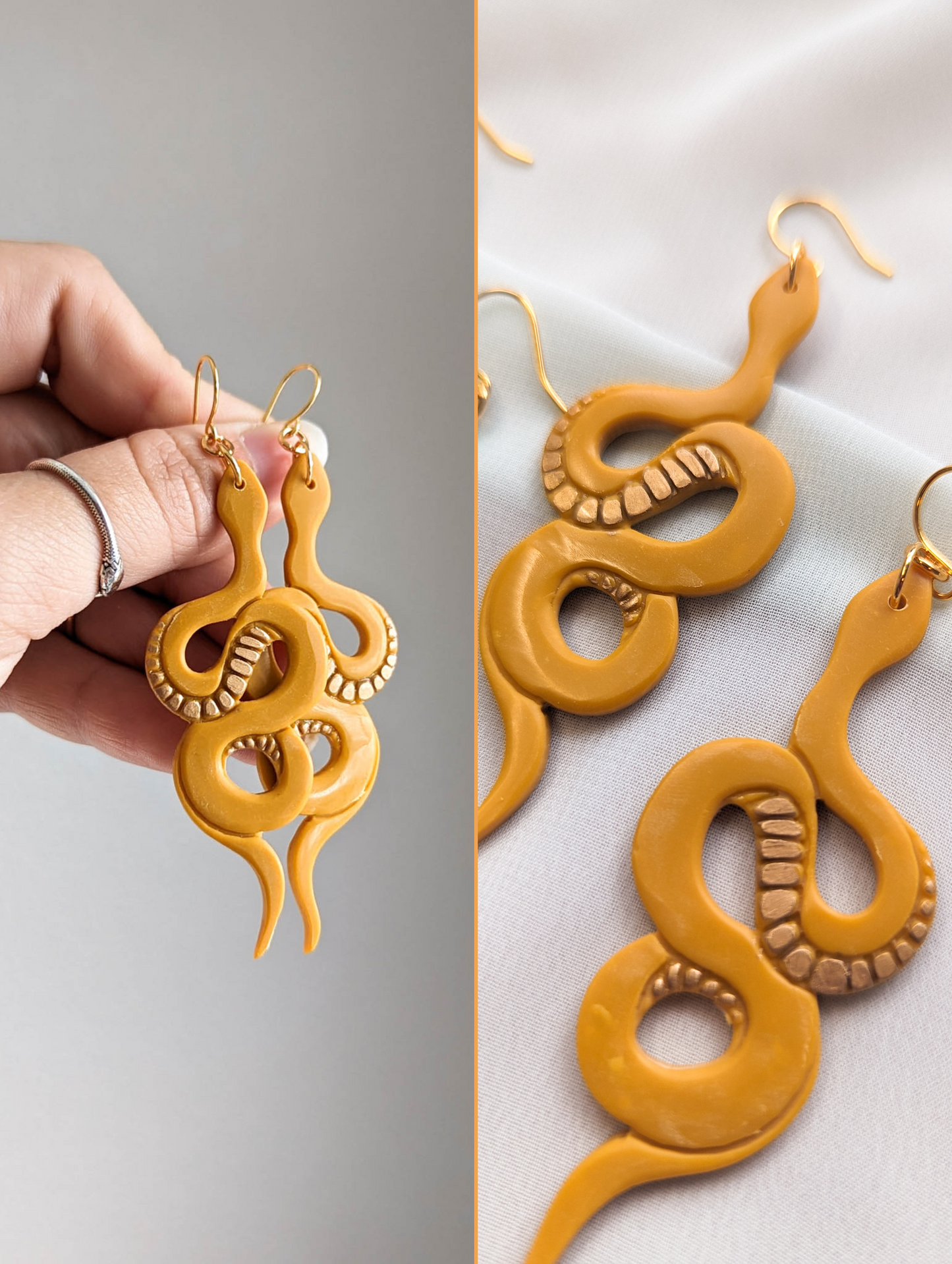 Coiled Snake - Choose Your Color - Buffed - Liquid Gold