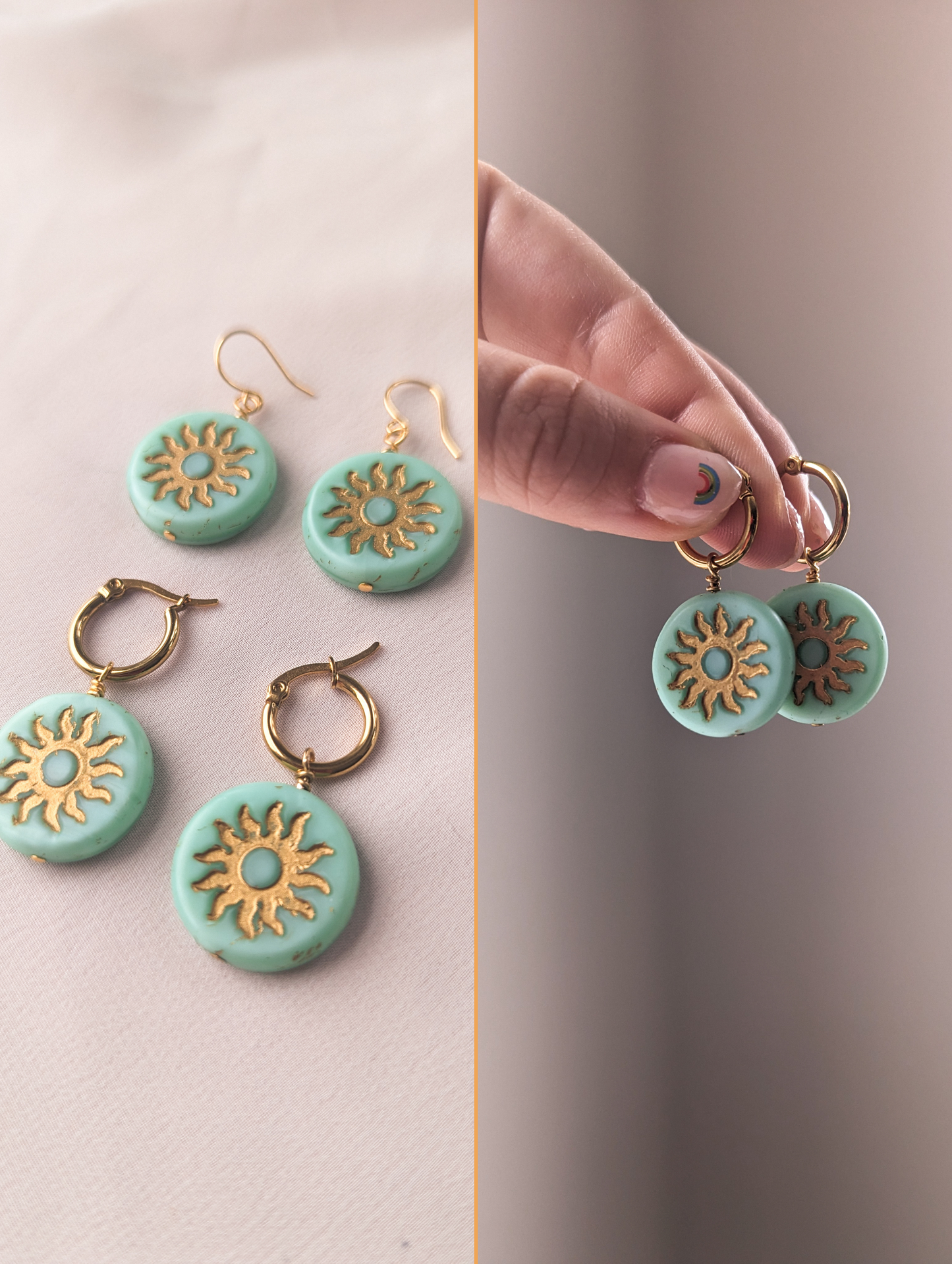 Charm - Sun - Choose Your Hook & Color