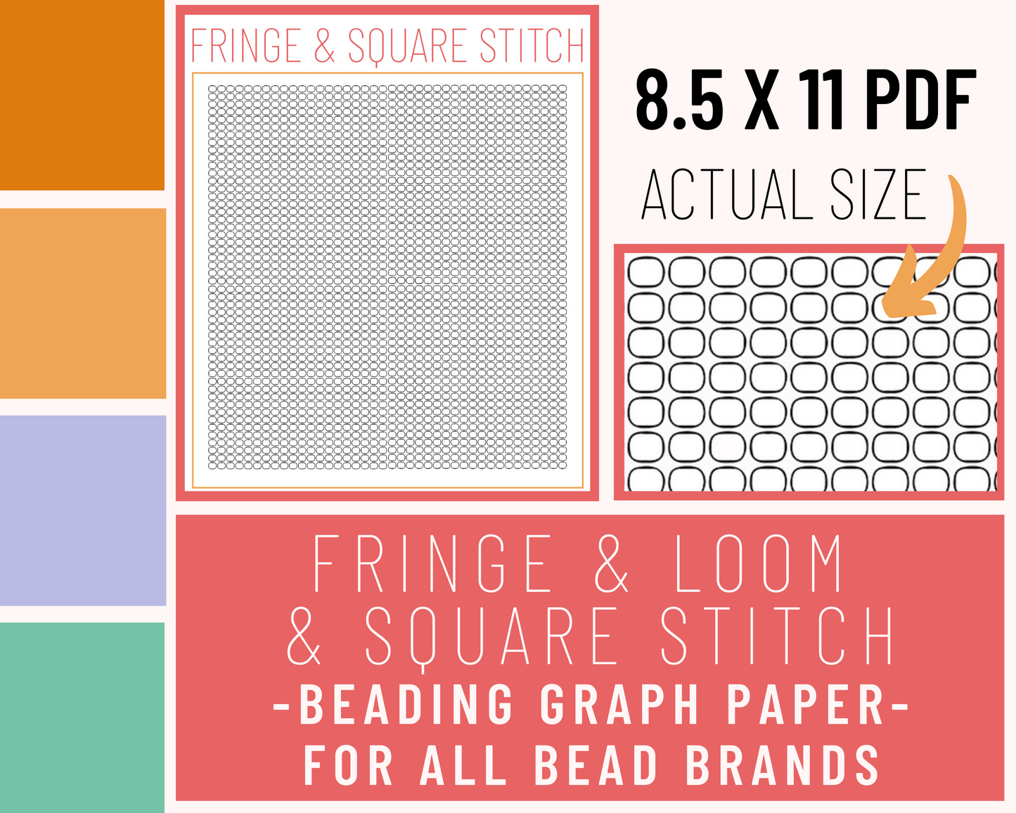 Fringe // Square Stitch // Loom - Graph Paper PDF