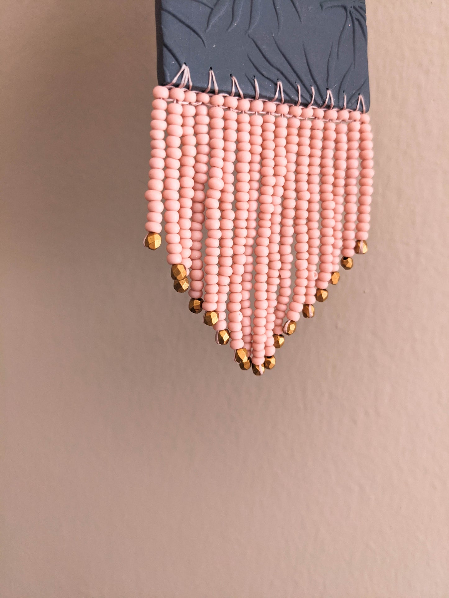 Wall Hanger - Palm - Deep Cyan, Pink, Mustard