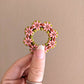 Daisy Circlet - Chartreuse & Peach - 18 inch Gold Filled