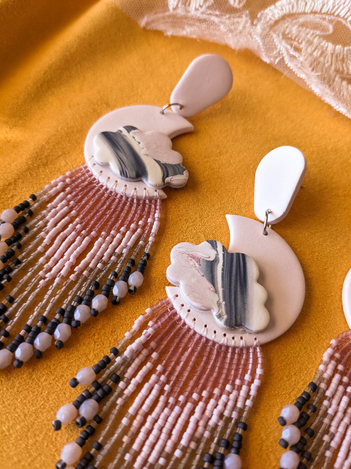 Moon Fringe - Blush Swirl