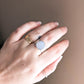 Band Ring (Adjustable) - Alexandrite Opal - Plated Sterling Silver