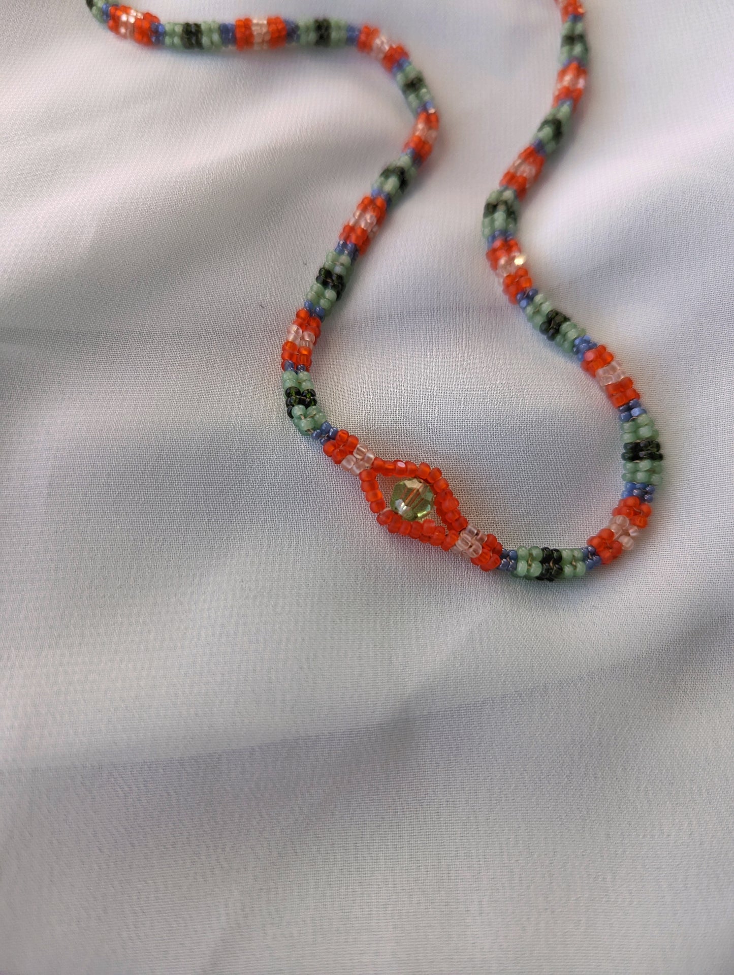 Coral Snake Choker - Peas & Carrots - Glimmer - 18 inches
