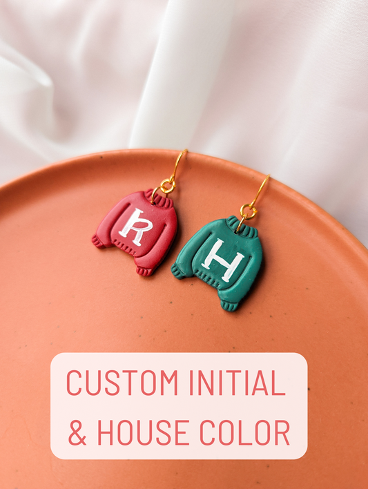 Christmas Sweaters - Custom Initial & House Color