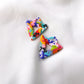 Charms - Beaded Puffy Triangles - Large - Swirls