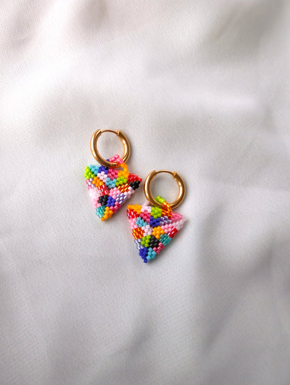 Charms  - Beaded Puffy Triangles - Midi - Patches