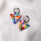 Charms - Beaded Puffy Triangles - Large - Swirls