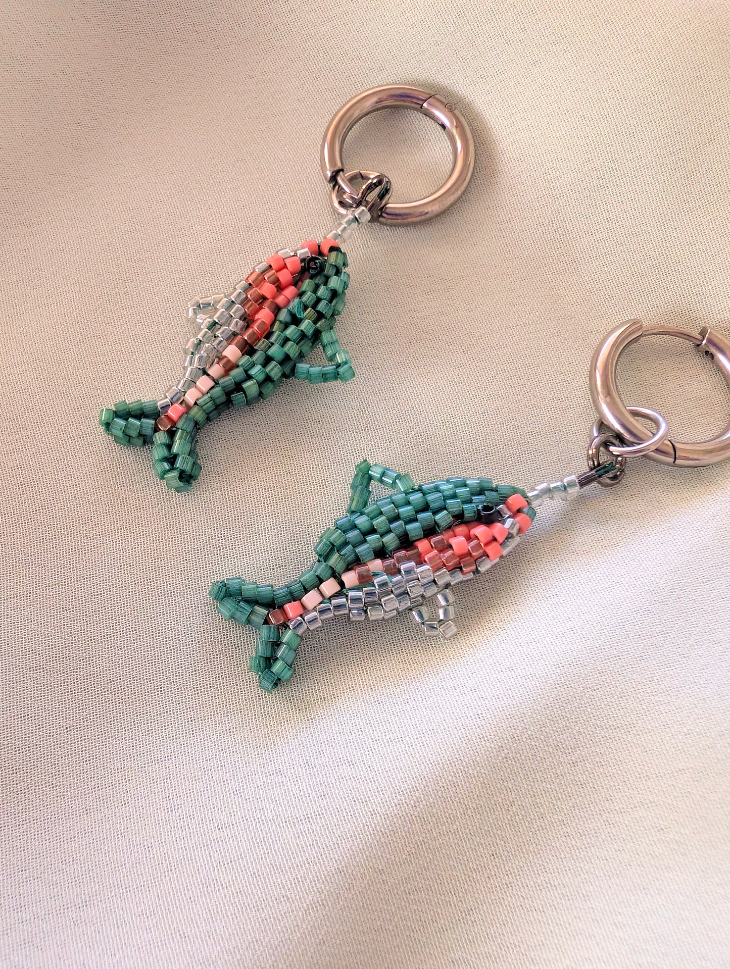 Rainbow Trout - Silver Huggies (PAIR)