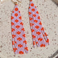Narrow Fringe - Lilac & Tangerine