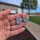 Oval Stud - Tropical Summer Swirl