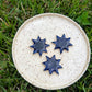 Fridge Magnet - Stoneware Pottery - Blue Spark