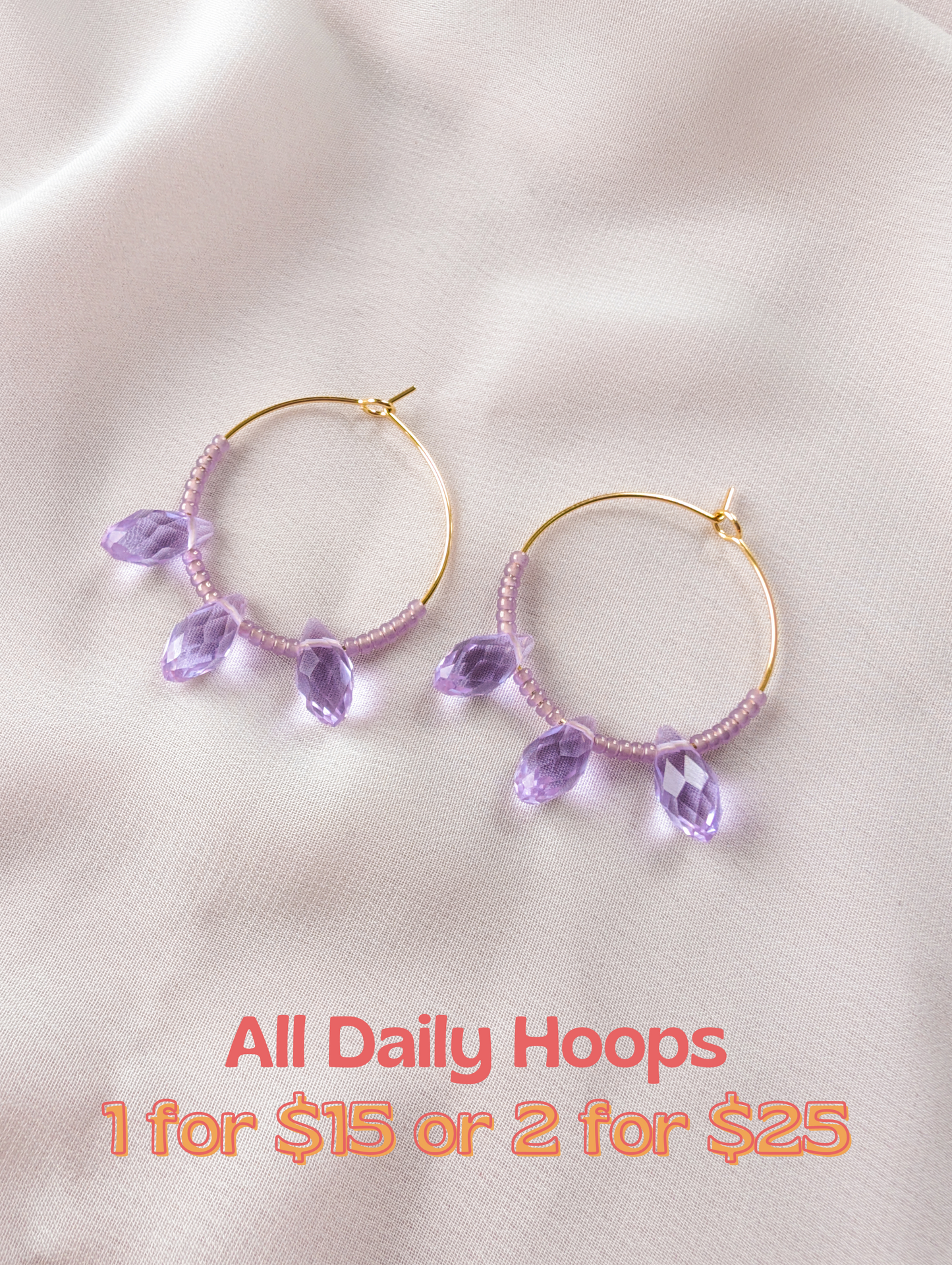 Daily Hoops - Lilac Teardrops