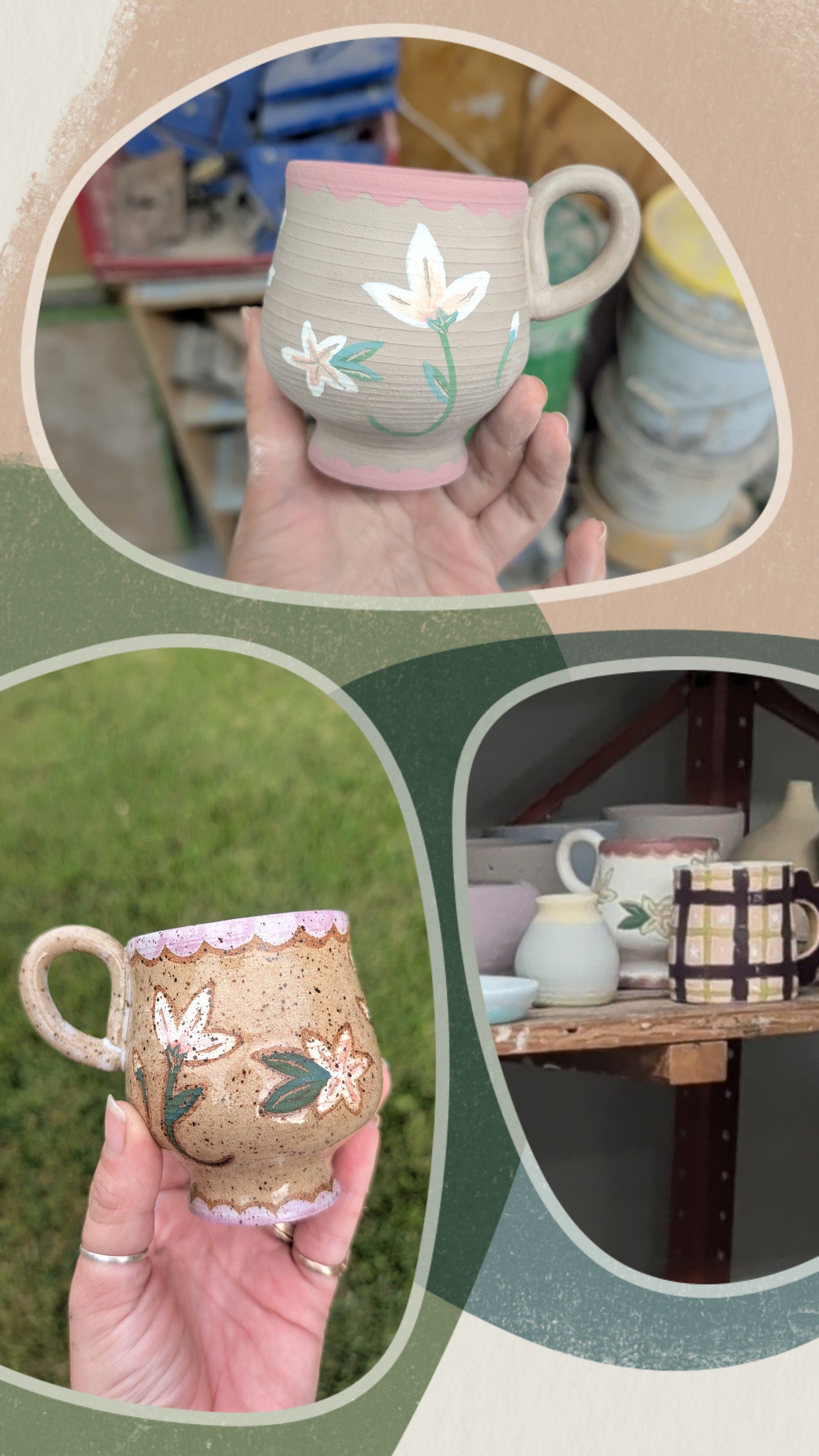 Pottery - Jasmine Teacup - 7 oz