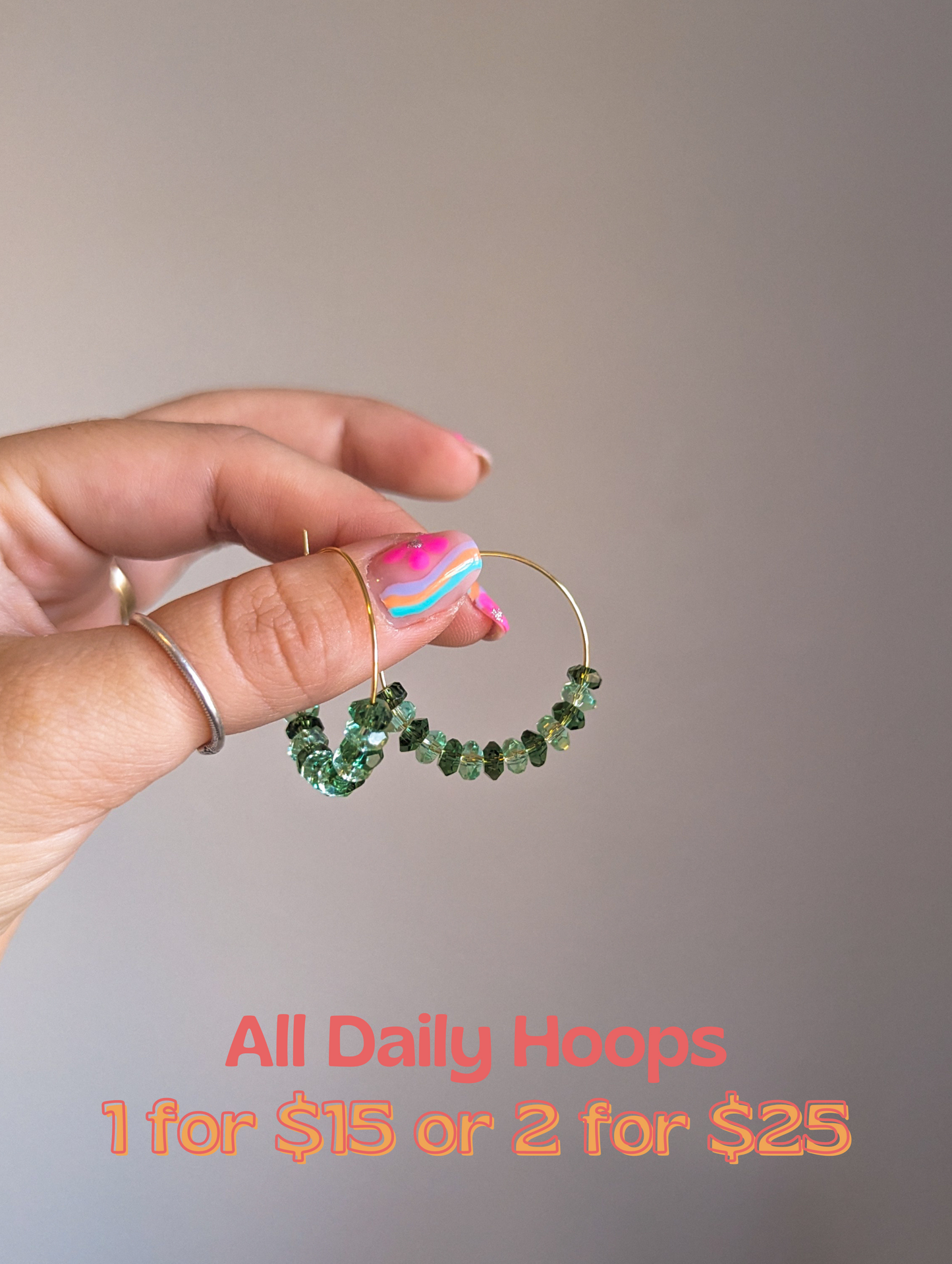 Daily Hoops - Forest - Faceted Crystal