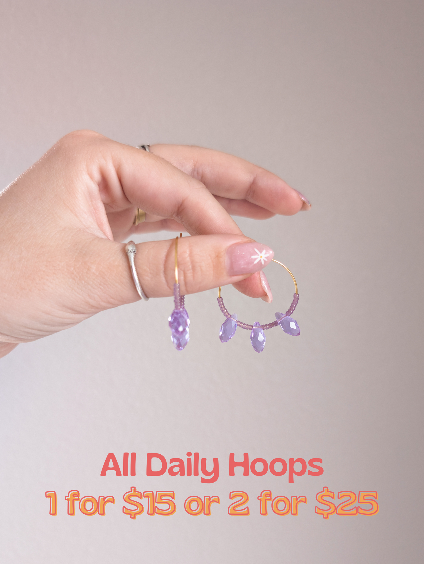 Daily Hoops - Lilac Teardrops