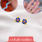 Triangle Studs - Cobalt, Mandarin, Citron, Periwinkle