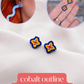 Diamond Studs - Cobalt, Periwinkle, Citron, Mandarin