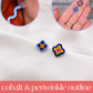 Diamond Studs - Cobalt, Periwinkle, Citron, Mandarin