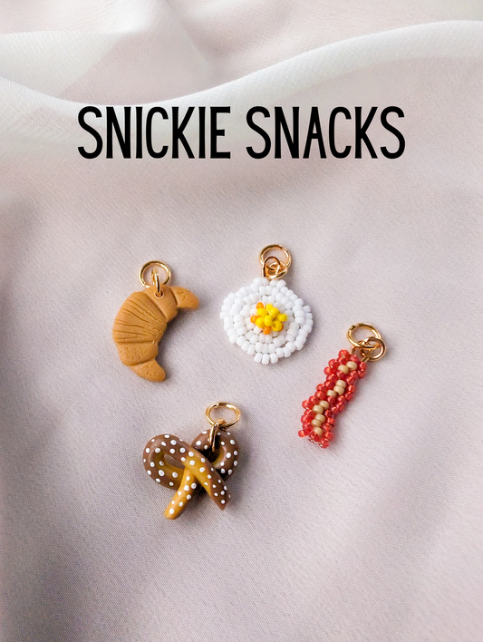 Snickie Snack - Fried Egg, Croissant, Pretzel, Bacon - SINGLE CHARMS