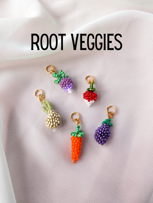 Back to Ur Roots - Carrot, Turnip, Radish, Garlic, Eggplant - SINGLE CHARMS