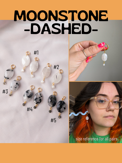 Charms - Faceted Oval Moonstone