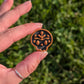 Fridge Magnet - Folk Skull - Black & Gold