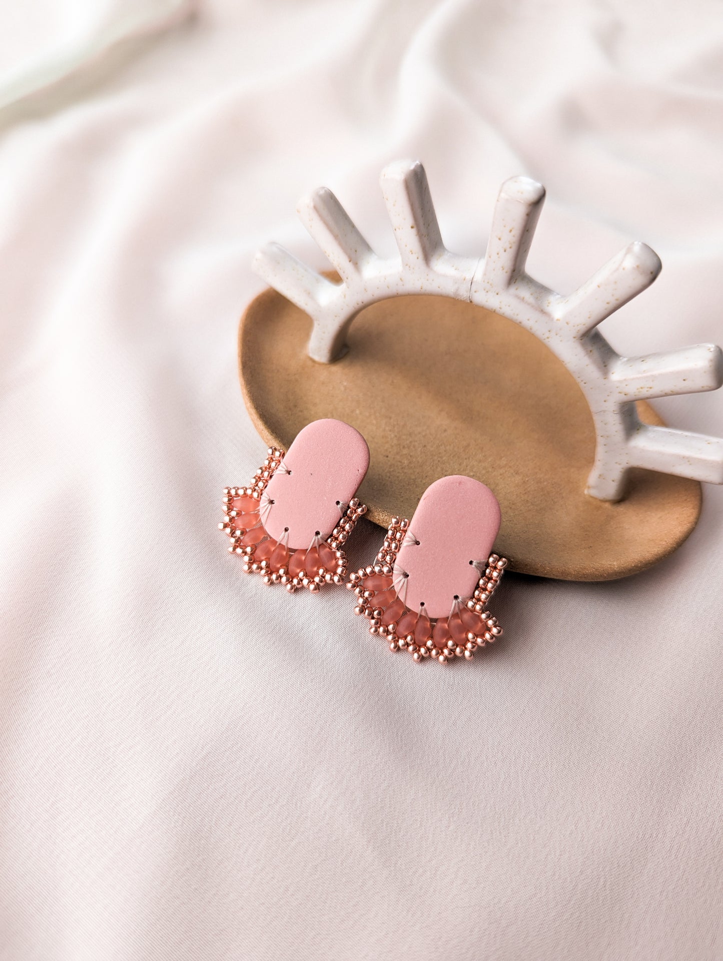 Oval Stud - Juicy French Pink - Made to Order