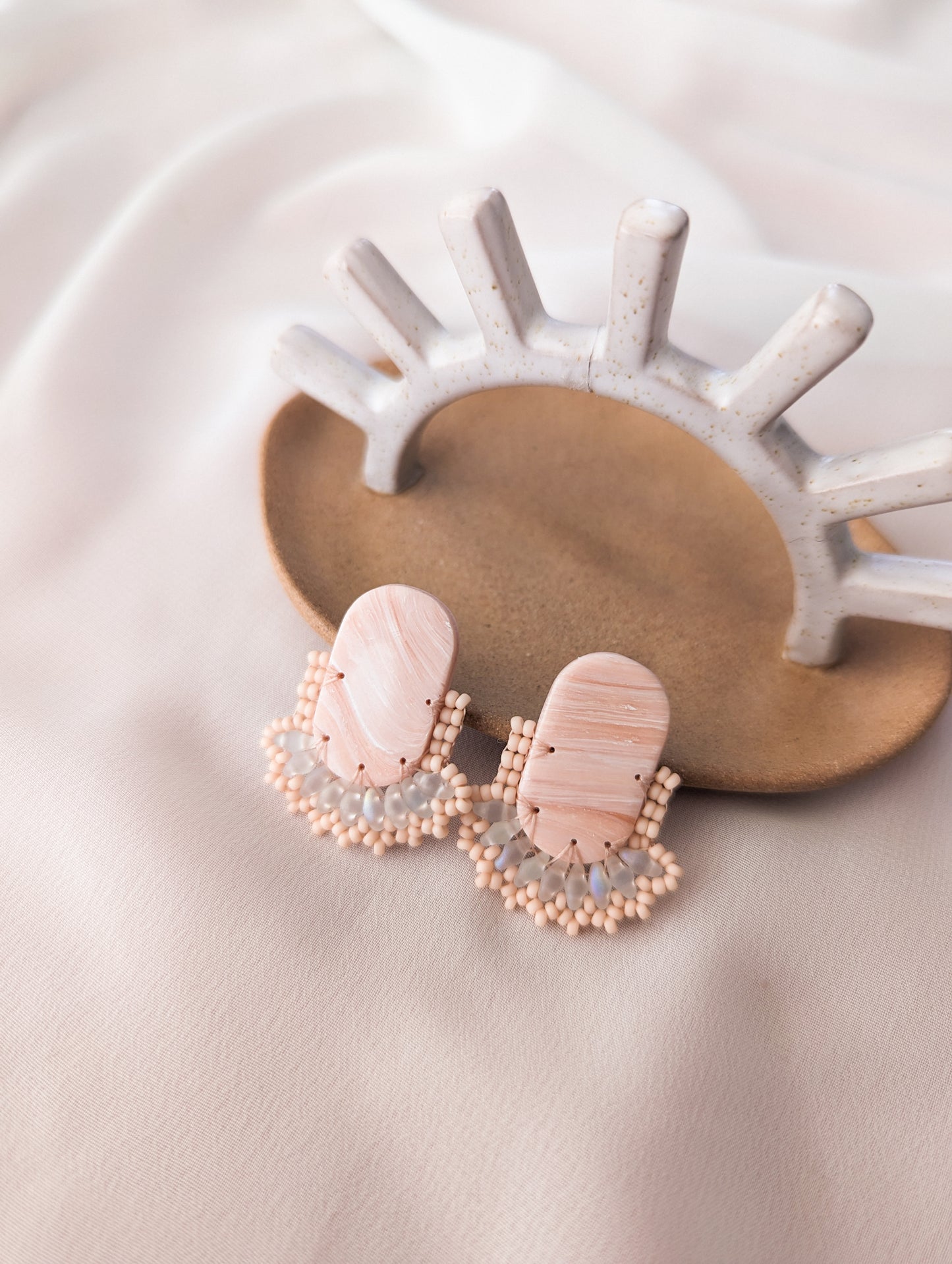 Oval Stud - Rose Quartz - Buffed - One Available